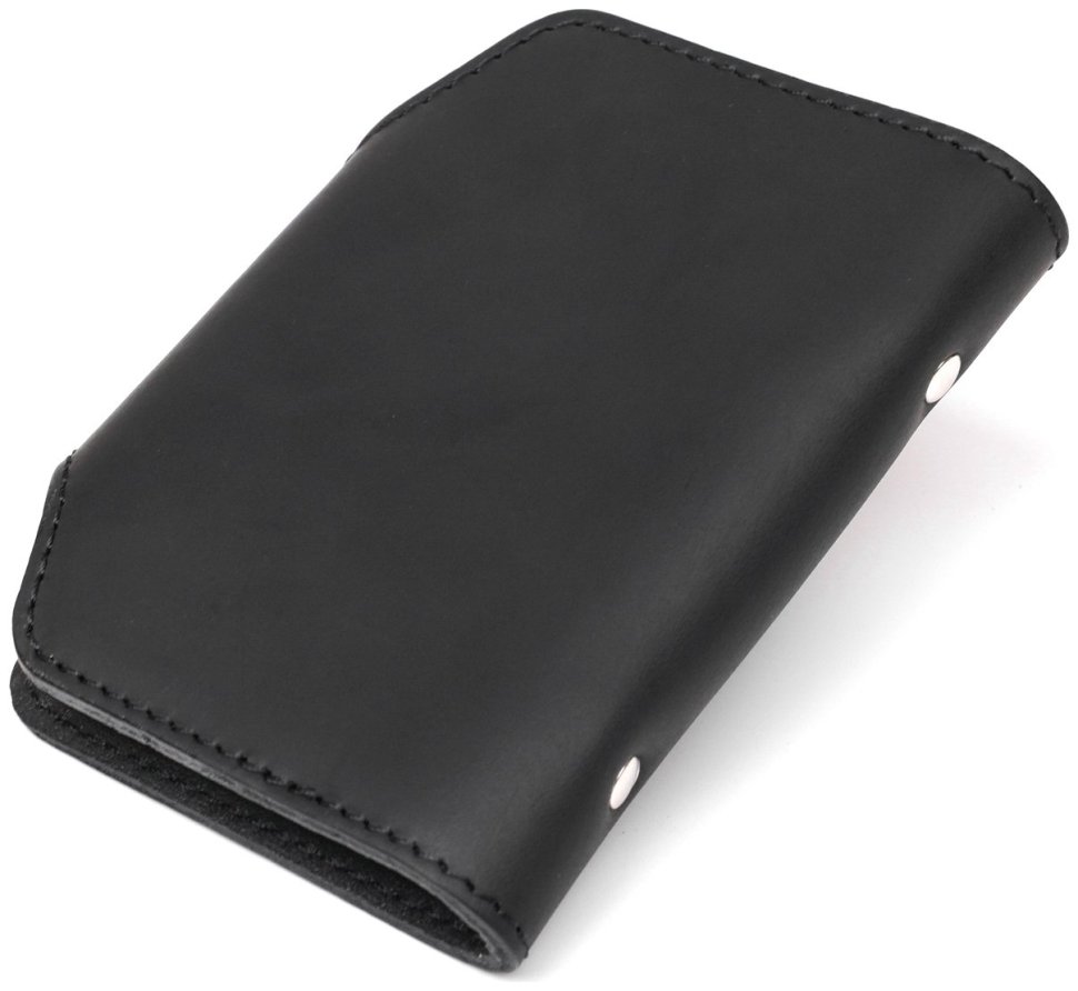 Черная матовая визитница маленького размера из натуральной кожи Shvigel (2413909) modnotak фото №18