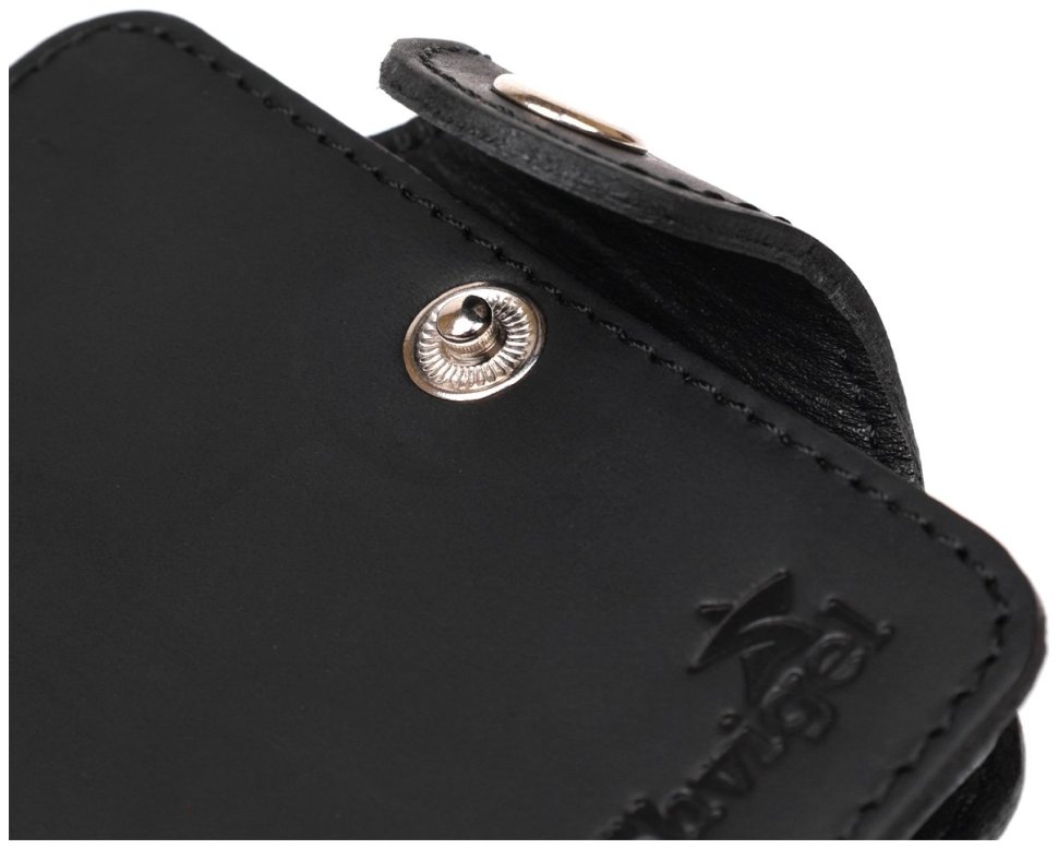 Черная матовая визитница маленького размера из натуральной кожи Shvigel (2413909) modnotak фото №19