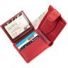 Красный кошелек из фактурной кожи питона SNAKE LEATHER (024-18182) - 4