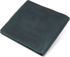 Вінтажне зелене портмоне з натуральної шкіри з кишенею для монет Shvigel (2416435)