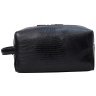 Мужской кожаный несессер с лазерной текстурой черного цвета Desisan 107342 modnotak фото - 4