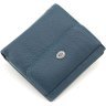 Маленький женский кошелек синего цвета из натуральной кожи ST Leather 1767342 - 3