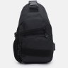 Чорна містка чоловіча сумка-рюкзак через плече з текстилю Monsen (22111) - 2
