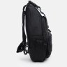 Чорна містка чоловіча сумка-рюкзак через плече з текстилю Monsen (22111) - 4