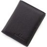 Шкіряне чоловіче портмоне чорного кольору під документи ST Leather 1767442 - 1