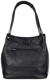 Повседневная женская сумка через плечо из натуральной кожи с цветочными узорами Desisan 107742 черного цвета