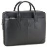 Мужская кожаная сумка-портфель черного цвета с ручками Tom Stone 77742 - 1