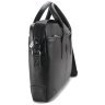 Мужская кожаная сумка-портфель черного цвета с ручками Tom Stone 77742 - 3