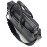 Мужская кожаная сумка-портфель черного цвета с ручками Tom Stone 77742 - 6