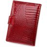 Женская кожаная лаковая обложка для паспорта и карточек ST Leather 97742 красного цвета modnotak фото - 3