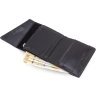 Чорний гаманець невеликого розміру із натуральної італійської шкіри високої якості Grande Pelle 67842 - 6