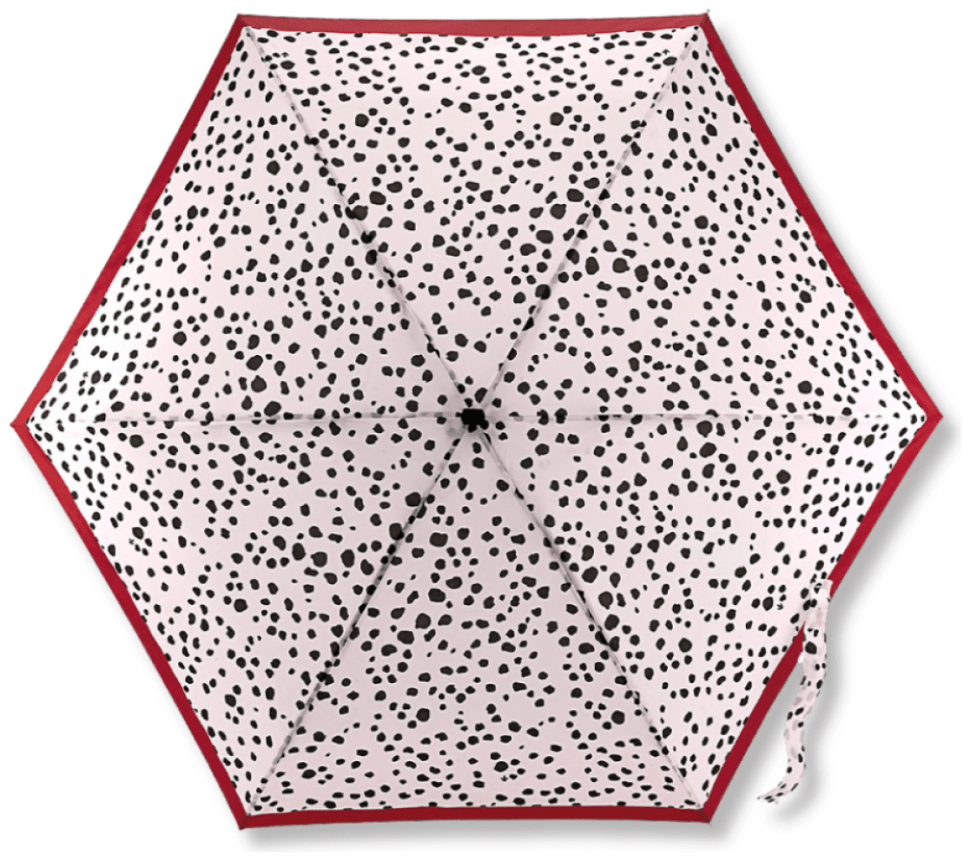 Женский мини зонт Fulton L501 Tiny-2 Dalmatian (складной, механика, с принтом долматин) белого цвета 107942 modnotak фото №4