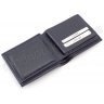 Синій шкіряний гаманець без застібки KARYA (0910-44) - 5