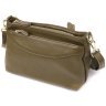 Міська жіноча сумка крос-боді з фактурної шкіри оливкового кольору Vintage 98142 modnotak фото - 2