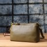 Міська жіноча сумка крос-боді з фактурної шкіри оливкового кольору Vintage 98142 modnotak фото - 10