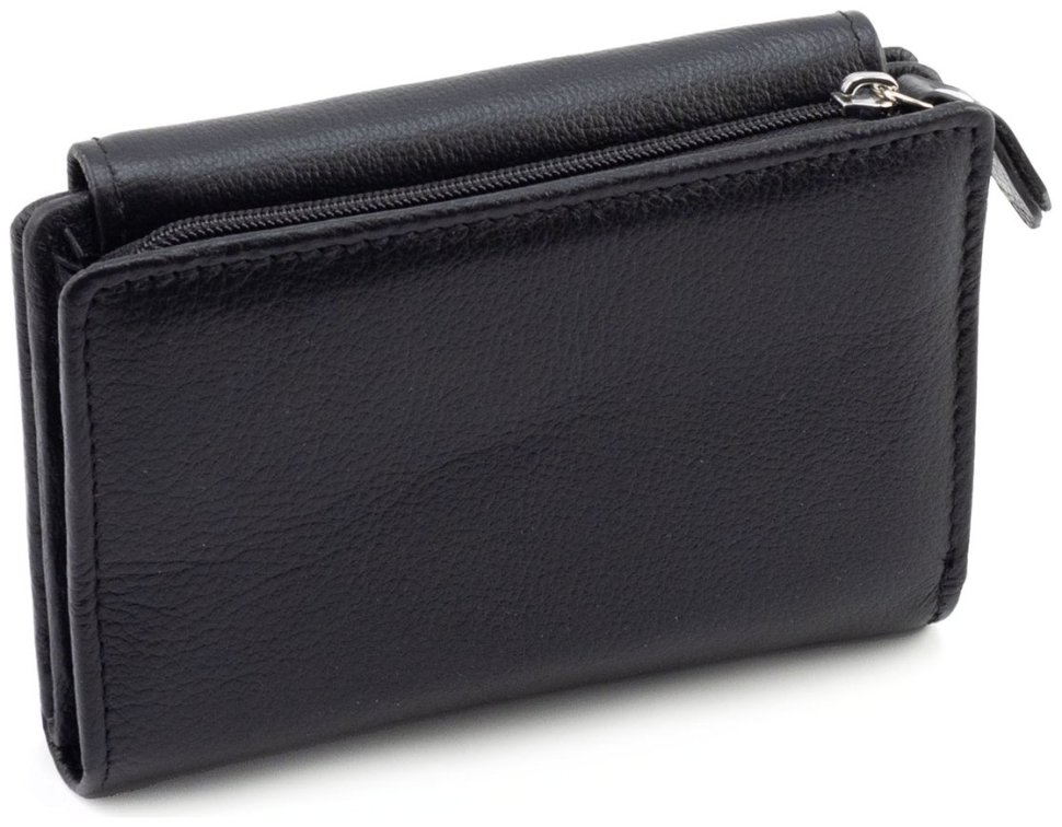 Черный женский кошелек среднего размера из натуральной кожи ST Leather 108542 modnotak фото №4