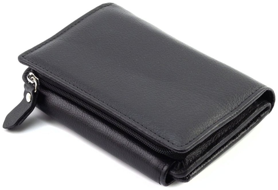 Черный женский кошелек среднего размера из натуральной кожи ST Leather 108542 modnotak фото №10