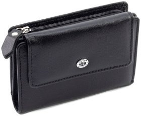 Черный женский кошелек среднего размера из натуральной кожи ST Leather 108542