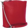Невелика жіноча сумка на плече з натуральної червоної шкіри Issa Hara Ксенія М-3 (27005) - 3