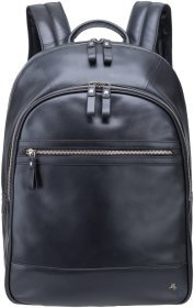 Черный кожаный рюкзак с отсеком для ноутбука Visconti Tank 69142