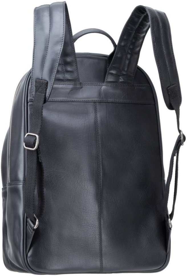 Черный кожаный рюкзак с отсеком для ноутбука Visconti Tank 69142