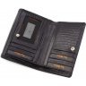 Шкіряний жіночий гаманець чорного кольору з візерунком під рептилію Tony Bellucci (12467) - 6