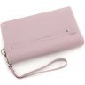 Темно-рожевий довгий жіночий гаманець-клатч з натуральної шкіри ST Leather (14036) - 4