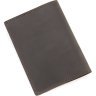Темно-коричневая патриотичная обложка для паспорта из винтажной кожи с гербом Украины - BlankNote (50243) - 4