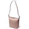 Кожаная женская сумка бежевого цвета с одной лямкой на плечо Vintage 2422306 - 1