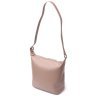 Шкіряна жіноча сумка бежевого кольору з однією лямкою на плече Vintage 2422306 - 2