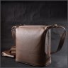 Шкіряна жіноча сумка бежевого кольору з однією лямкою на плече Vintage 2422306 - 7