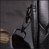Женская сумка-кроссбоди из натуральной кожи черного цвета под плетенку Vintage 2422406 - 9