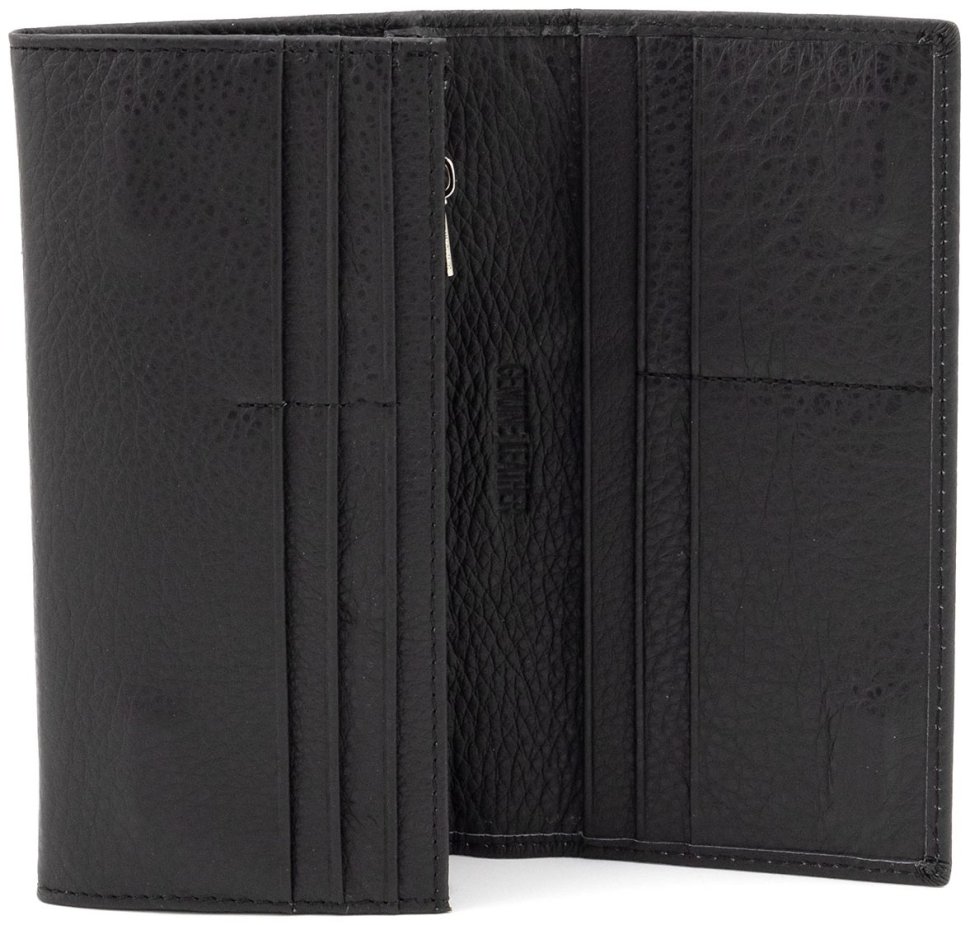 Женский кожаный кошелек черного цвета с магнитной застежкой ST Leather 90843 modnotak фото №2