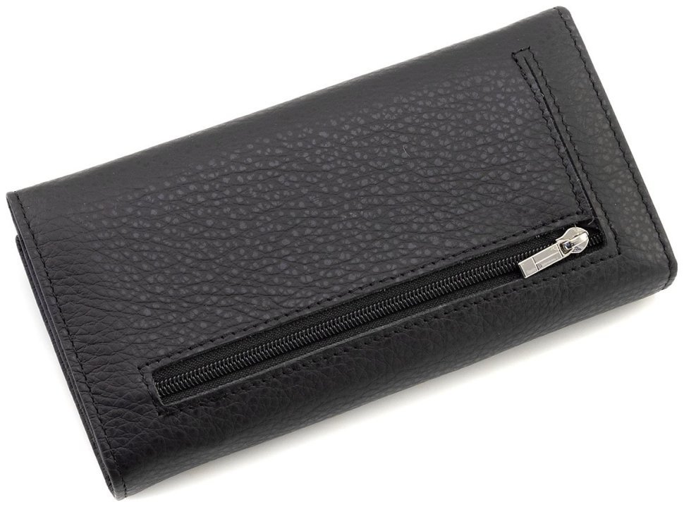 Женский кожаный кошелек черного цвета с магнитной застежкой ST Leather 90843 modnotak фото №4