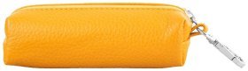 Яркая женская ключница из натуральной кожи флотар горчичного цвета Desisan 81243