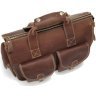 Вместительная мужская сумка с карманами в стиле винтаж VINTAGE STYLE (14140) - 6