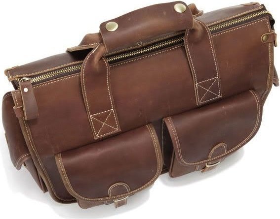 Містка чоловіча сумка з кишенями в стилі вінтаж VINTAGE STYLE (14140)