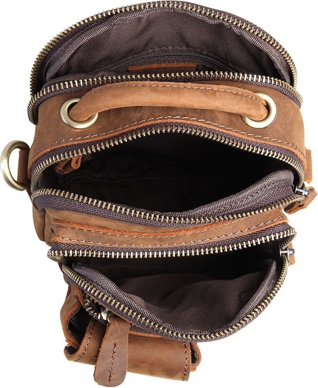 Багатофункціональна чоловіча сумка барсетка з вінтажній шкіри VINTAGE STYLE (14416)