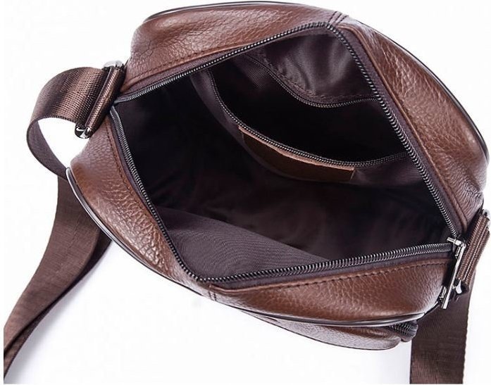 Наплечная сумка планшет мужская из фактурной кожи VINTAGE STYLE (14705)