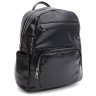 Жіночий рюкзак середнього розміру із чорної екошкіри Monsen 71843 - 1