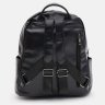 Жіночий рюкзак середнього розміру із чорної екошкіри Monsen 71843 - 4