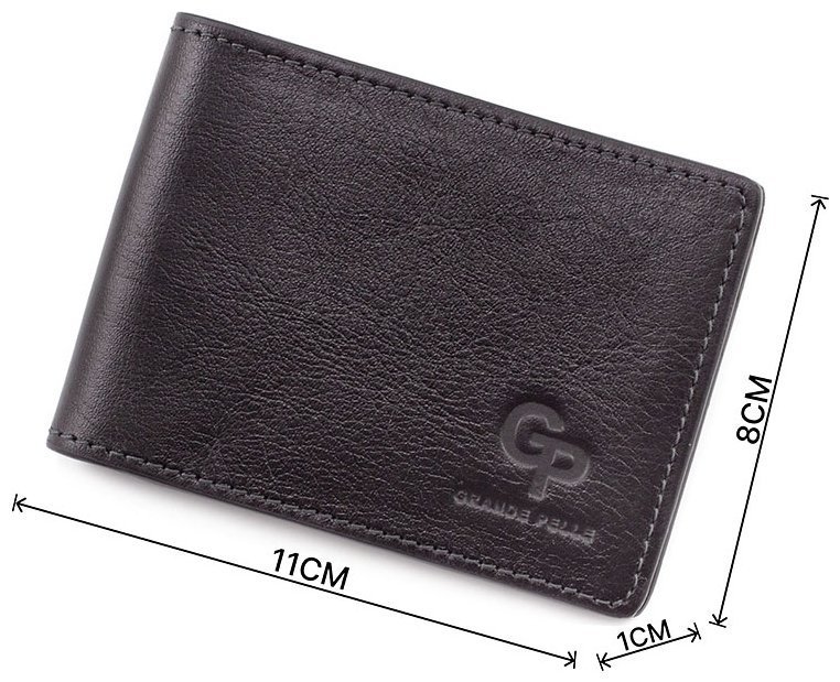 Практичний затиск для купюр з відділеннями для карт Grande Pelle (13161) фото №3 Практичний затиск для купюр з відділеннями для карт Grande Pelle (13161) modnotak фото №3