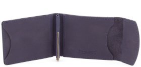 Темно-синий зажим для купюр из матовой кожи ST Leather (16848)