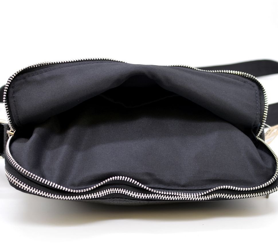 Мужская тонкая сумка-планшет из натуральной кожи флотар черного окраса TARWA (19944)