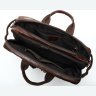 Прочная кожаная сумка – трансформер коричневого цвета Vintage (14844) - 3