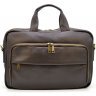 Кожаная сумка-портфель для делового мужчины в коричневом цвете TARWA (19796) - 3