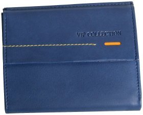 Компактний жіночий гаманець Beverly Hills синього кольору Vip Collection 102543 (шкіра)