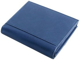 Компактний жіночий гаманець Beverly Hills синього кольору Vip Collection 102543 (шкіра)