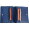 Компактный женский кошелек Beverly Hills синего цвета Vip Collection 102543 (кожа) modnotak фото - 4