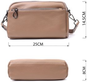 Елегантна жіноча сумка з натуральної шкіри Vintage 2422599 бежева